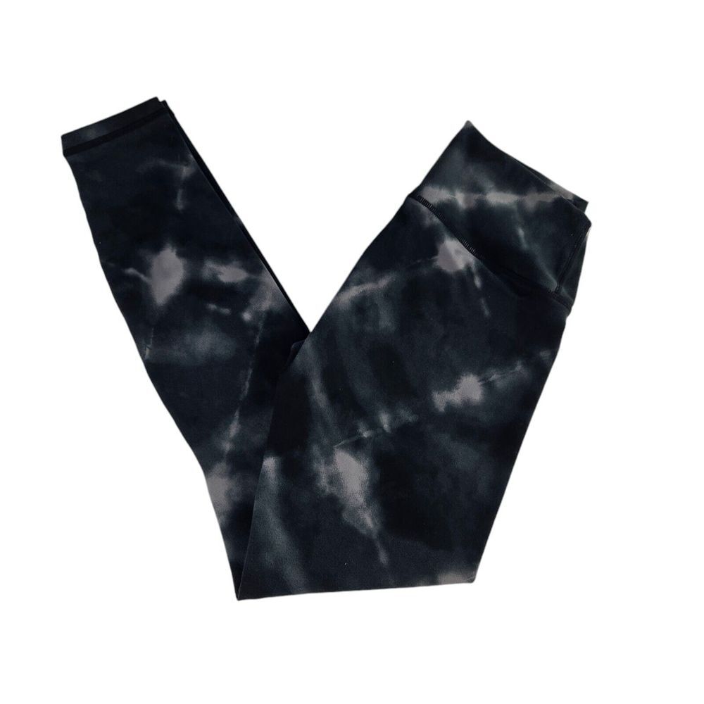 Varley Century Womens Small Grey Tie Dyed Mid Rise Cropped Athletic Leggings